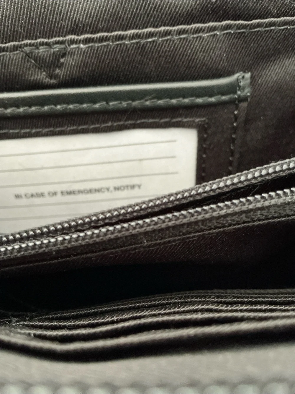 ili New York genuine leather black Crossbody Bag with many pockets